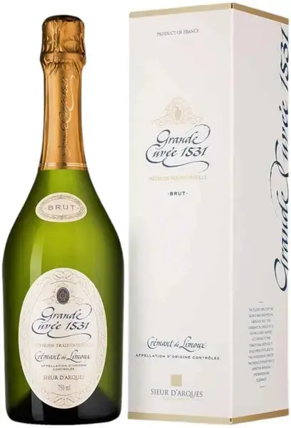 Игристое вино Grande Cuvee 1531 de Aimery, Cremant de Limoux Blanc, gift box 0.75 л
