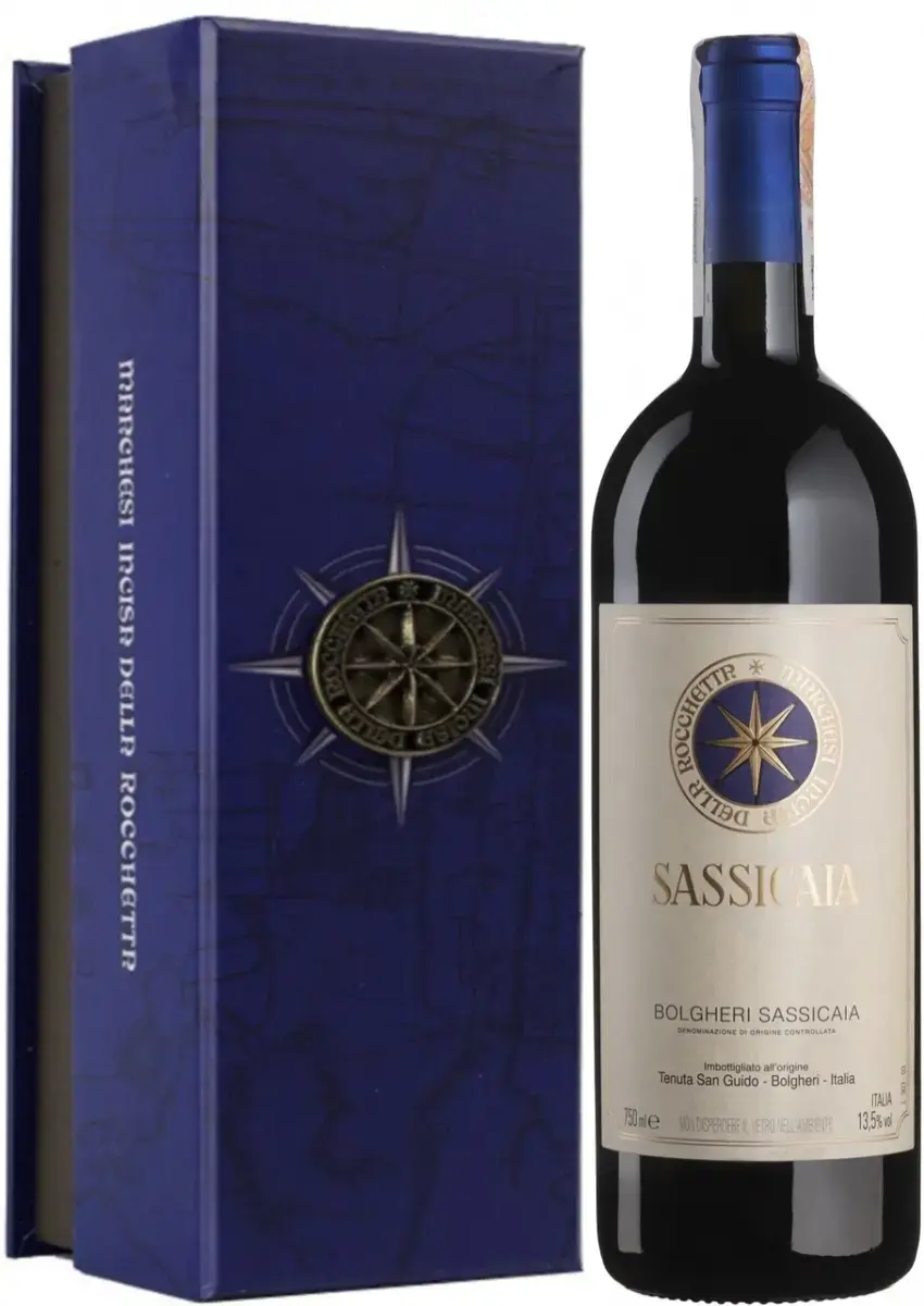 Вино Sassicaia, 1985, gift box, 0.75 л