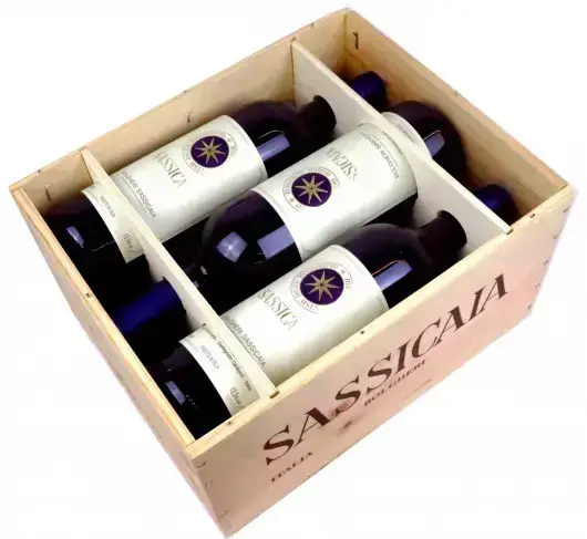 Набор Sassicaia, 2011, wooden box of 6 bottles, 0.75 л