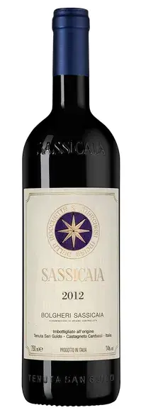 Вино Sassicaia, 2012, 0.75 л
