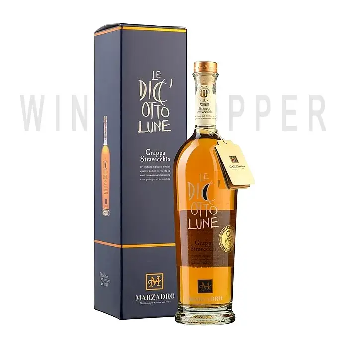 Граппа Le Diciotto Lune gift box 0.7 л