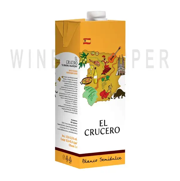 Вино El Crucero blanco dulce 1 л