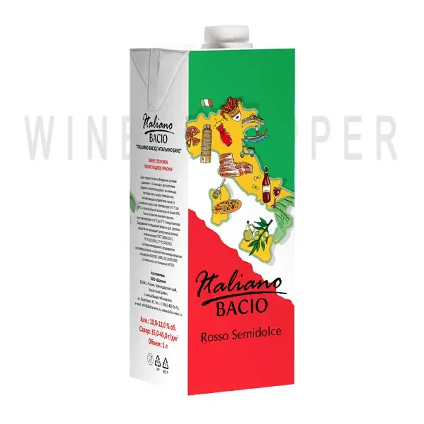 Вино Italiano Bacio rosso dolce 1 л