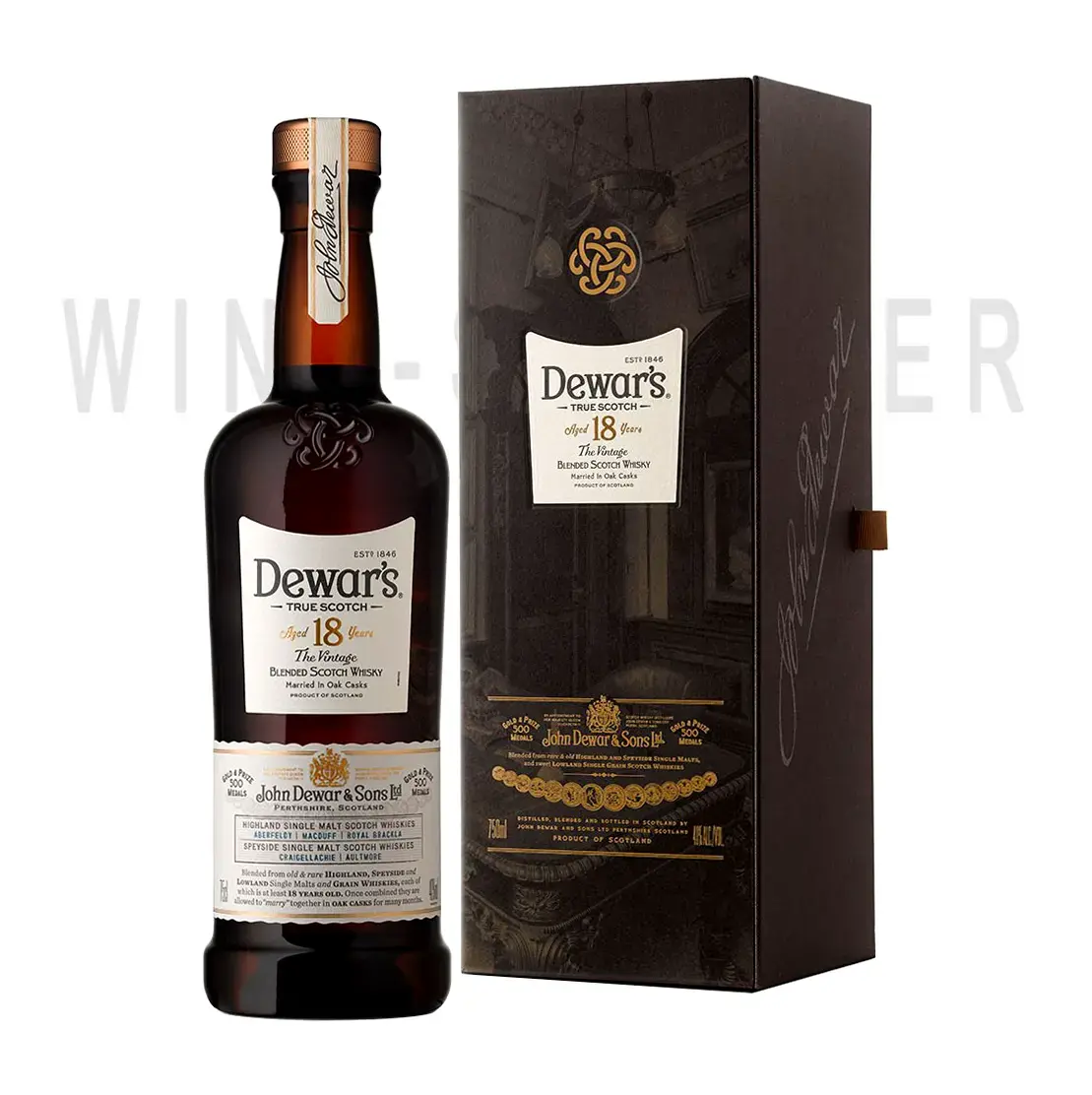 Виски Dewar's 18 years old gift box 0.75 л