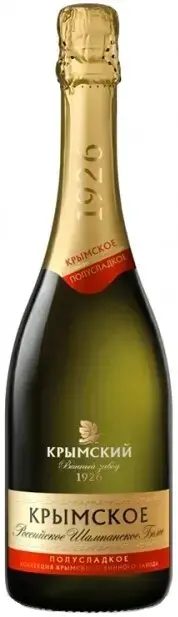 Игристое вино Крымский Винный Завод Белое Полусладкое, 0.75 л