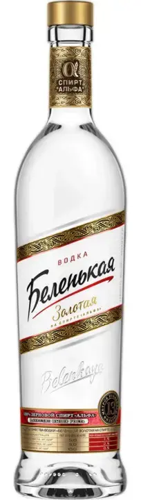 Водка Беленькая Золотая Альфа, 1 л
