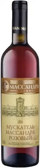 Вино Мускатель Массандра Розовый, 0.75 л