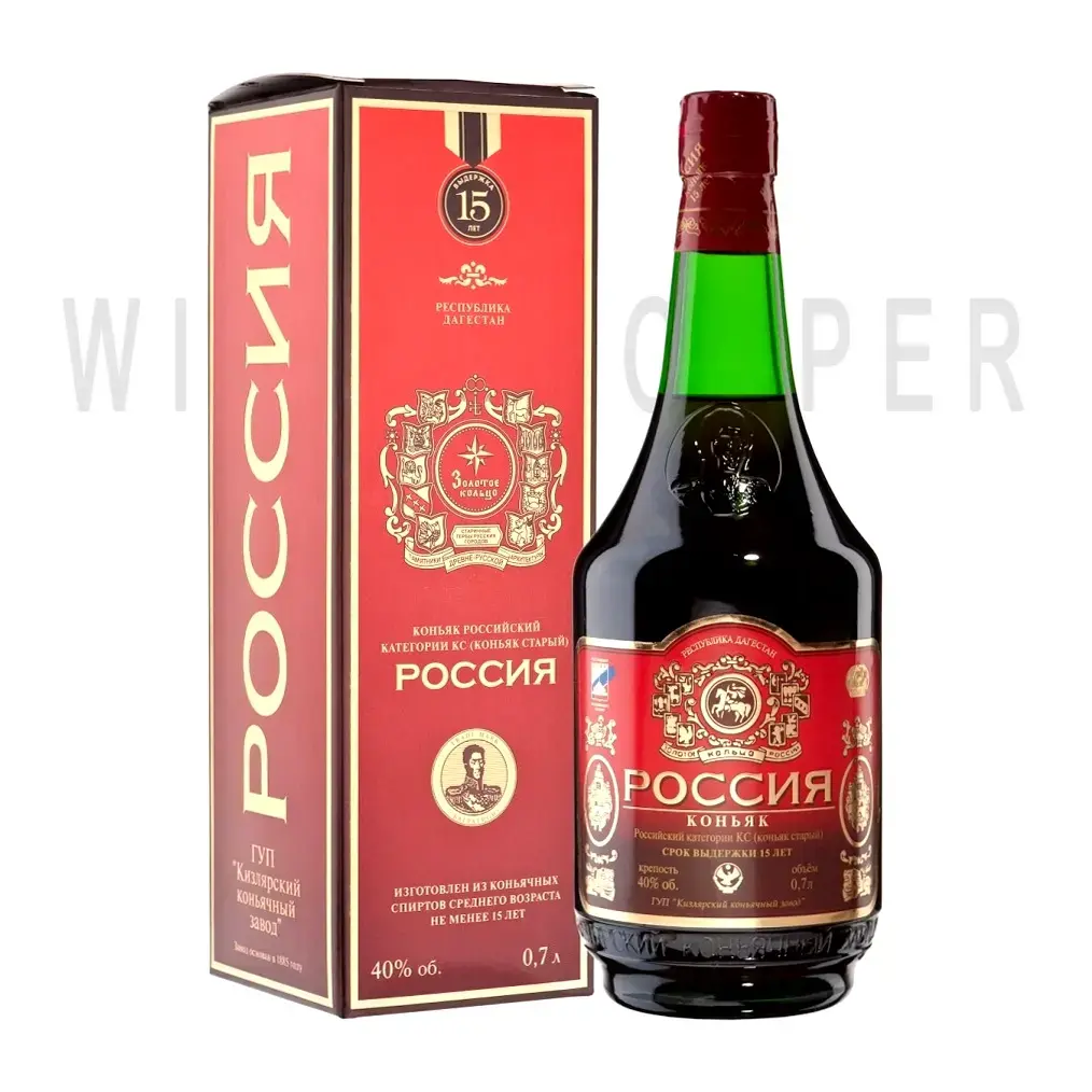 Коньяк Россия КС 15 летний в подарочной коробке 0.7 л