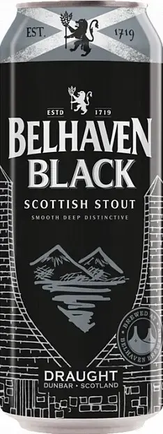 Пиво Belhaven Black Scottish Stout in can, 0.44 л