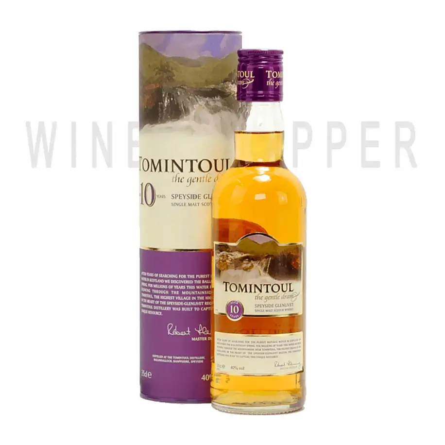 Виски Tomintoul Speyside Glenlivet 10 years in a gift box 0.35 л