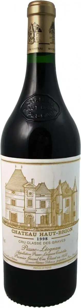 Вино Chateau Haut-Brion Rouge, Pessac-Leognan AOC 1-er Grand Cru Classe, 1998, 0.75 л