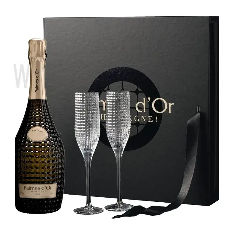 Шампанское Nicolas Feuillatte Palmes D'Or Brut gift box with 2 glasses Champagne AOC 2004 0.75 л