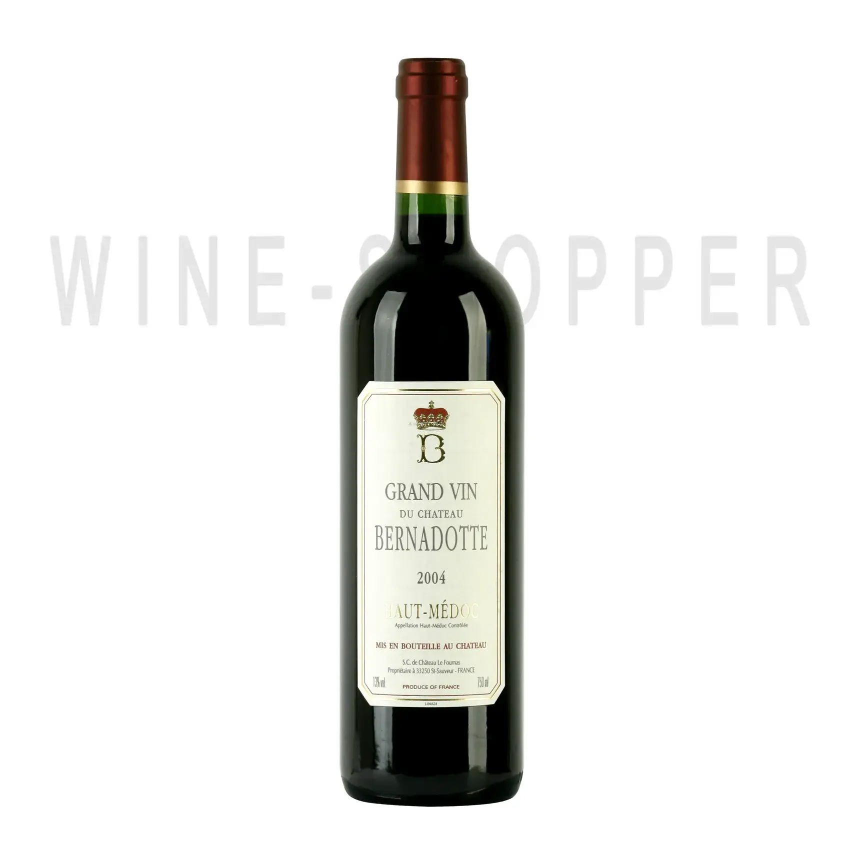 Вино Chateau Bernadotte Haut Medoc`04 2004 0.75 л