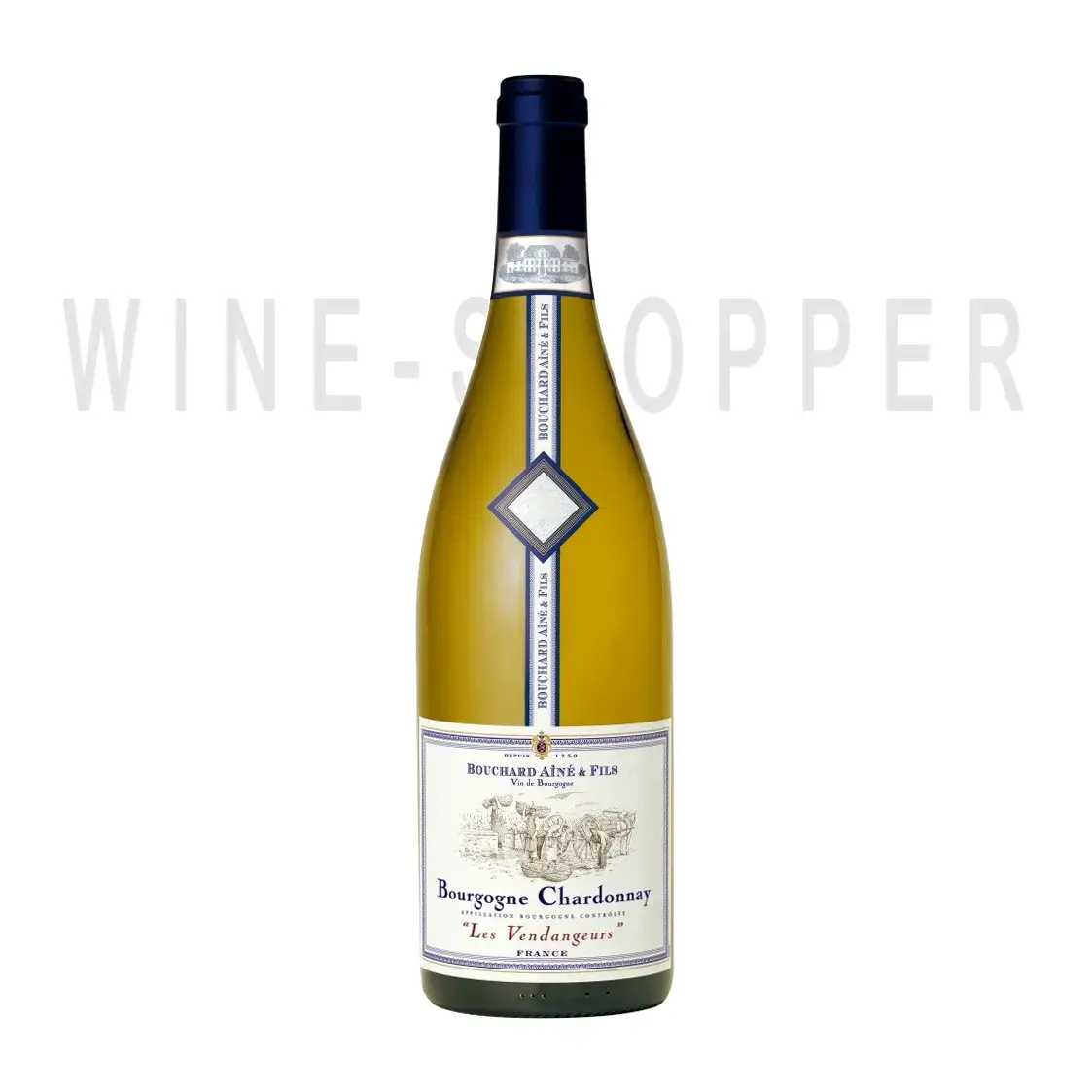 Вино Bourgogne Chardonnay Les Vendangeurs 2015 0.75 л