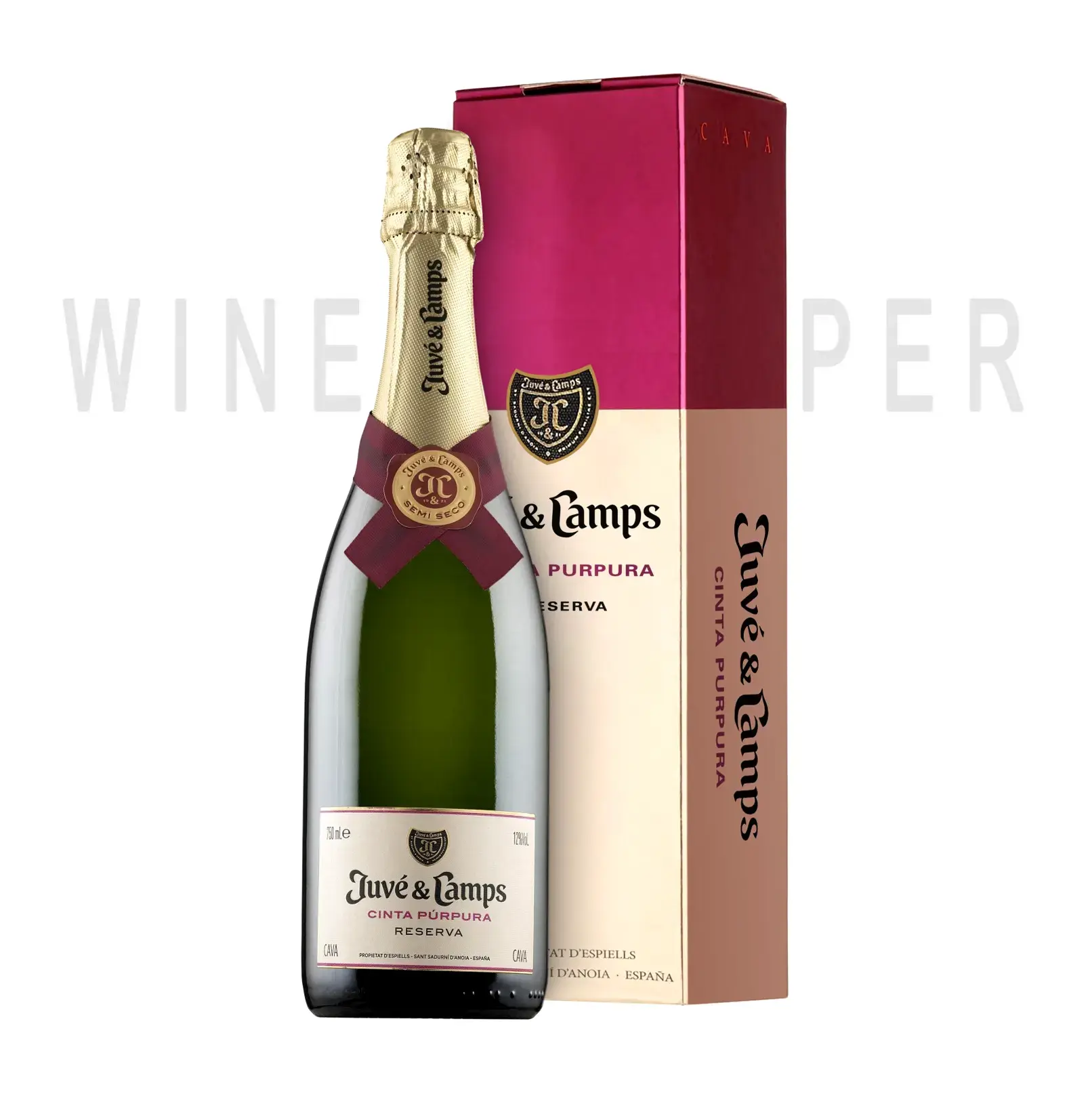 Игристое вино Juve y Camps Cava Cinta Purpura Reserva Brut gift box 0.75 л