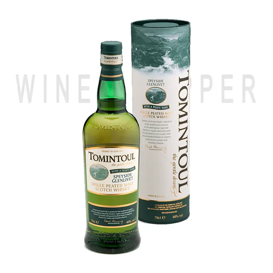 Виски Tomintoul Speyside Glenlivet Peaty Tang Single Malt Scotch Whisky 3 years old in gift box 0.7 л