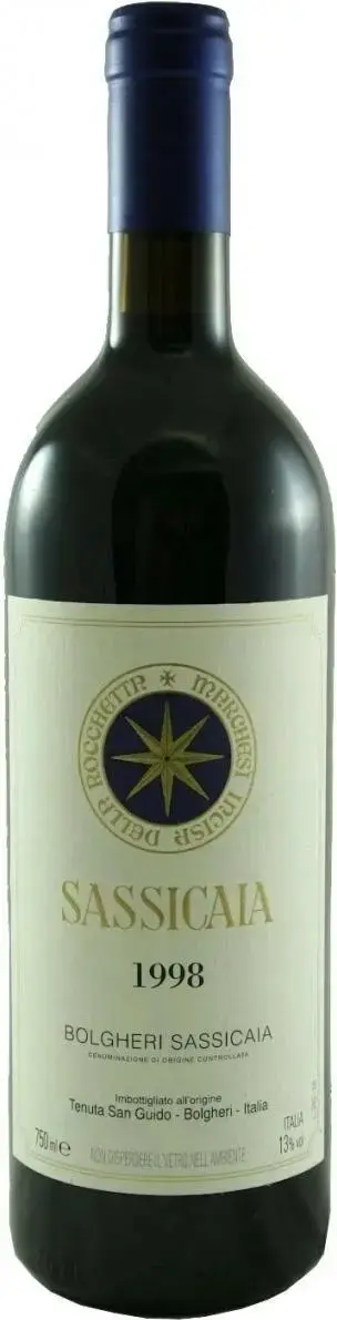 Вино Sassicaia, 1998, 0.75 л