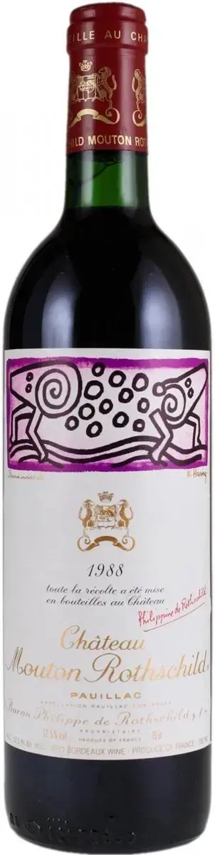 Вино Chateau Mouton Rothschild Pauillac AOC Premier Grand Cru Classe, 1988, 0.75 л