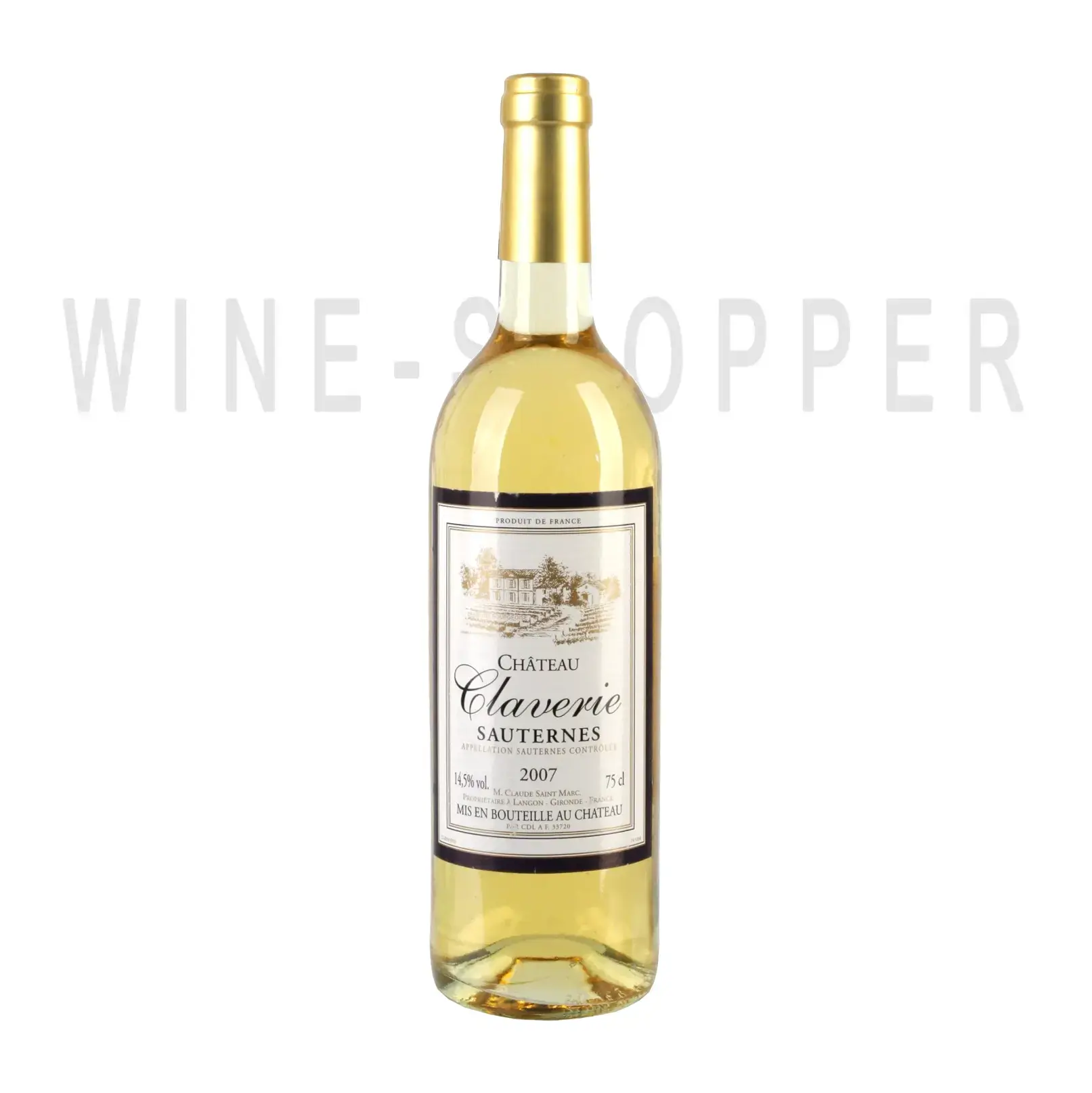 Вино Chateau Claverie Sauternes 2006 0.75 л