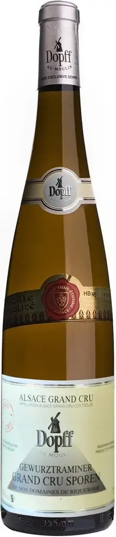 Вино Dopff au Moulin Gewurztraminer Grand Cru Sporen Alsace AOC, 2012, 0.75 л