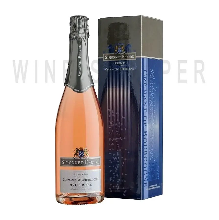 Игристое вино Simonnet-Febvre Cremant de Bourgogne Brut Rose gift box 0.75 л