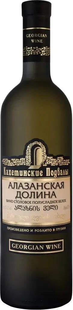 Вино Кахетинские подвалы Алазанская Долина Белое, 0.75 л