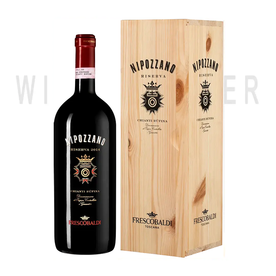 Вино Marchesi de' Frescobaldi Nipozzano Chianti Rufina Riserva Vecchie Viti, gift box 2014 1.5 л