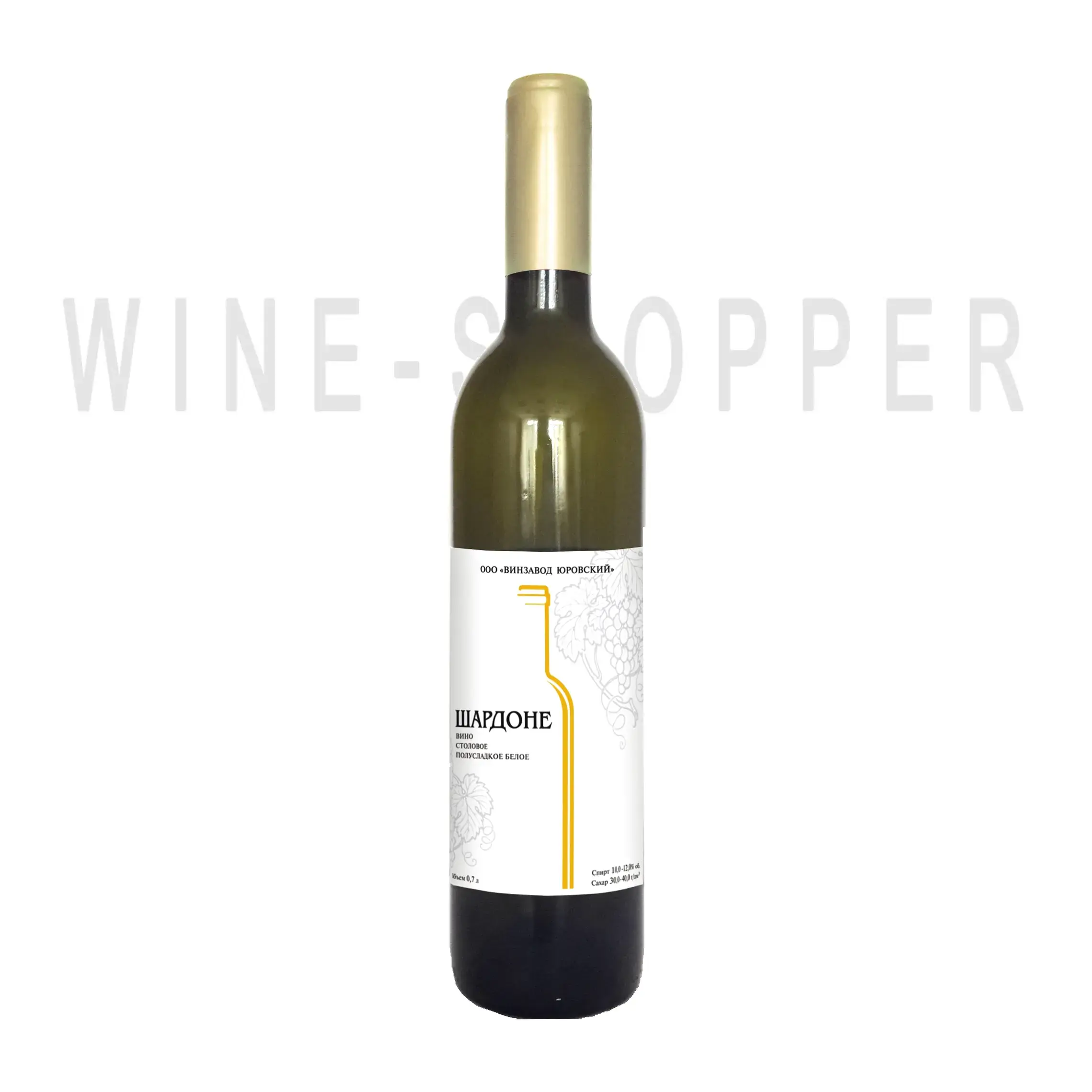 Вино Vino Stolovoe Shardone Beloe P-Sladkoe 0.7 л