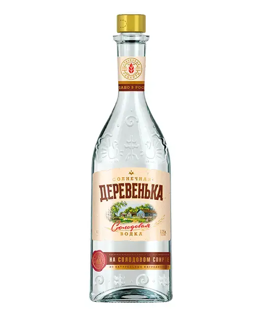 Водка Солнечная деревенька на солодовом спирте Альфа 0.25 л