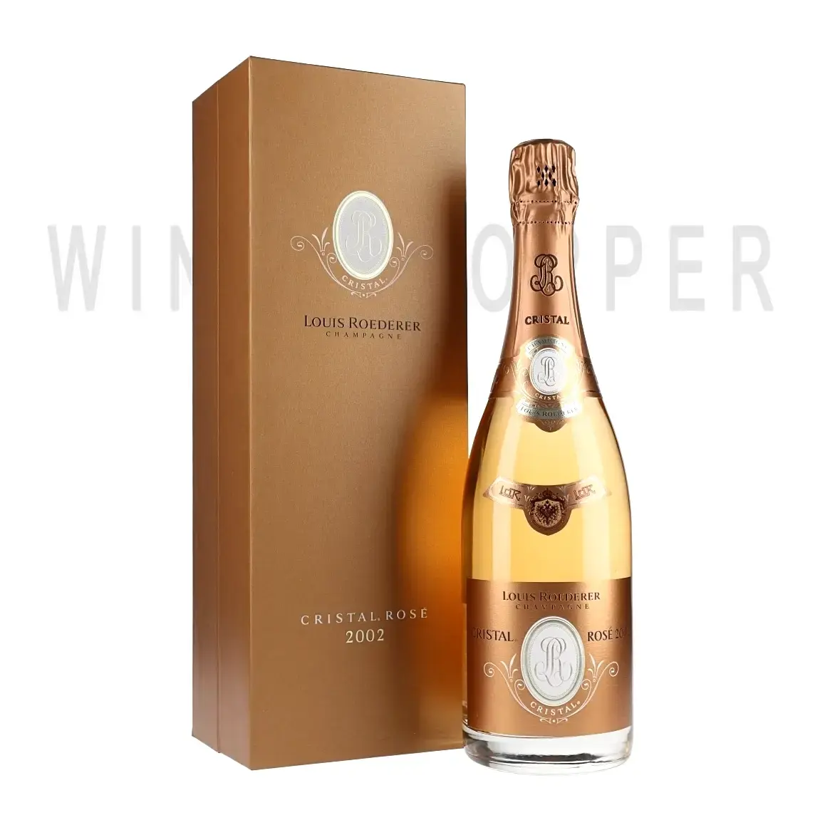 Шампанское Cristal Rose AOC gift box 2002 0.75 л