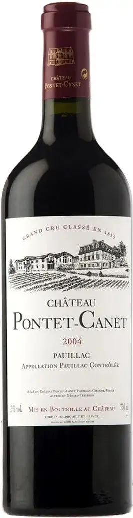 Вино Chateau Pontet-Canet Pauillac AOC 5-me Grand Cru Classe, 2004, 0.75 л