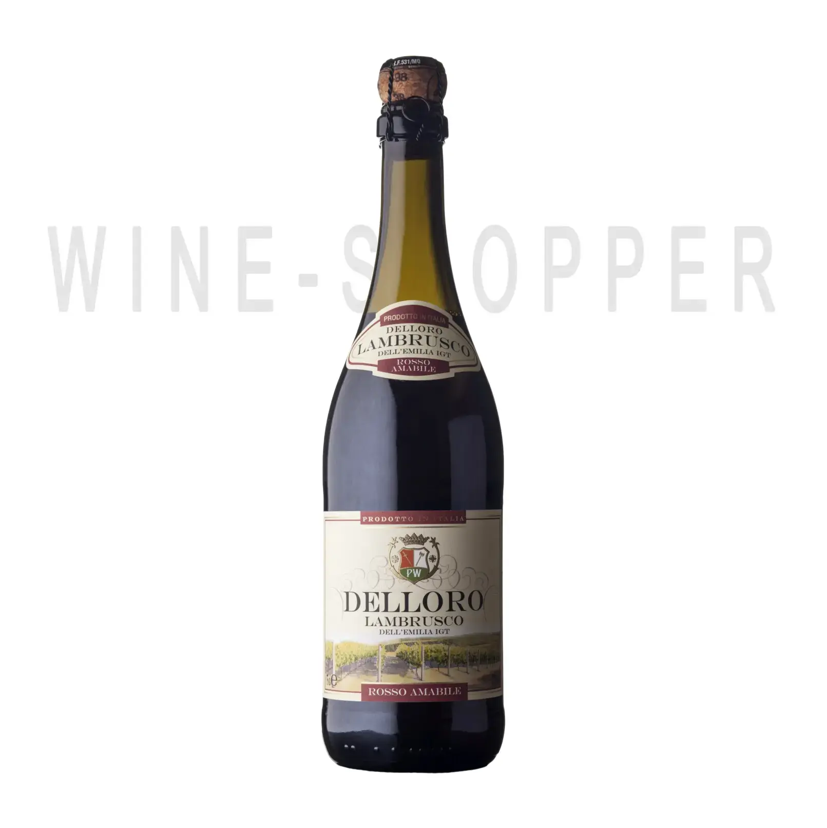 Игристое вино Delloro Lambrusco Rosso Amabile Emilia IGT 0.75 л