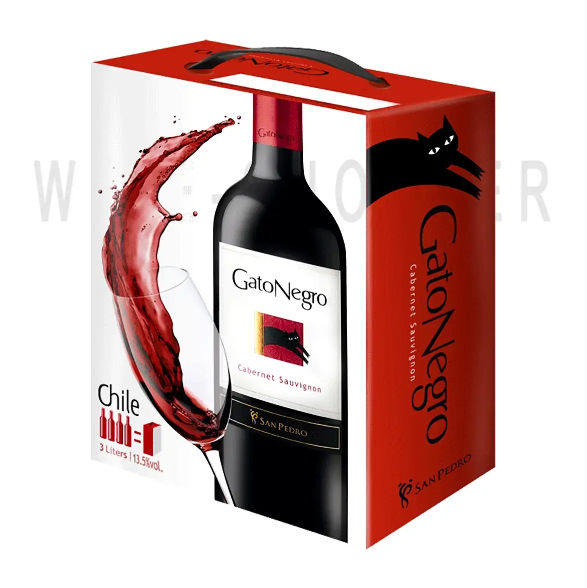 Вино Gato Negro Cabernet Sauvignon 2016 3 л
