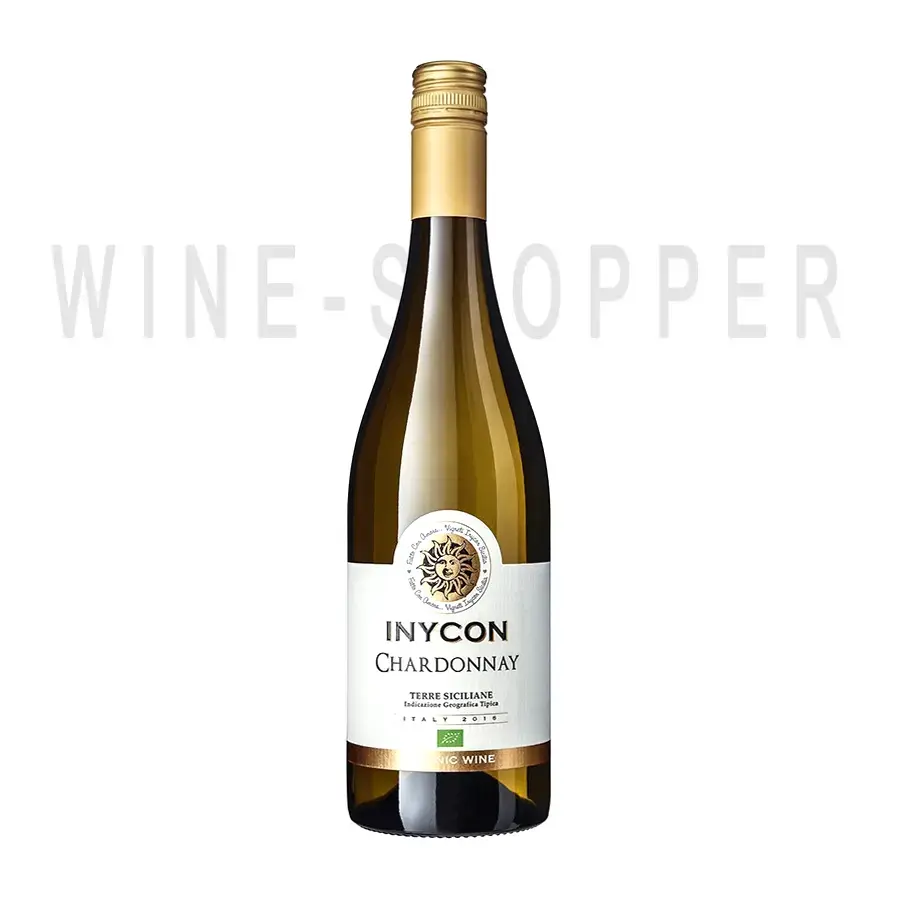 Вино Inycon, Chardonnay Organic, Terre Siciliane IGT 2018 0.75 л