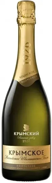 Игристое вино Крымский Винный Завод Белое Полусухое, 0.75 л