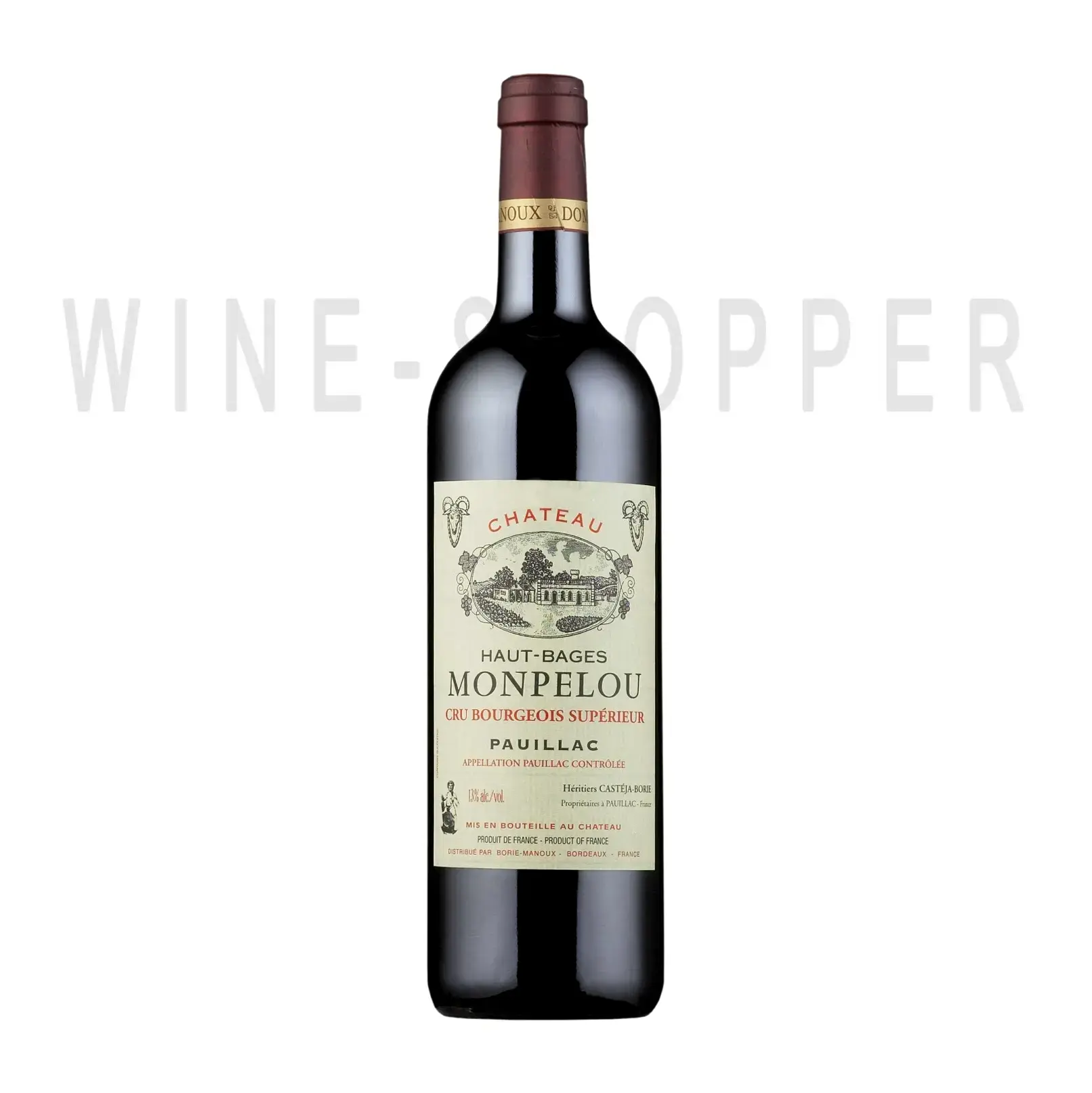 Вино Chateau Haut-Bages Monpelou, Pauillac AOC 2015 1.5 л