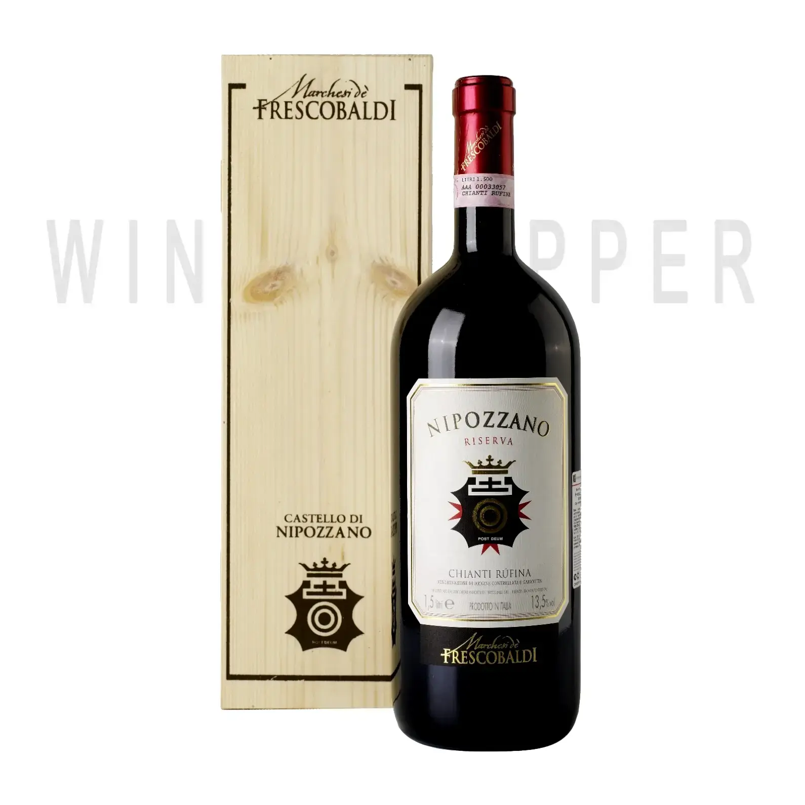 Вино Marchesi de' Frescobaldi Nipozzano Chianti Rufina Riserva, gift box 2016 1.5 л