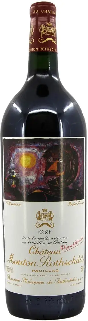 Вино Chateau Mouton Rothschild Pauillac AOC Premier Grand Cru Classe, 1998, 1.5 л