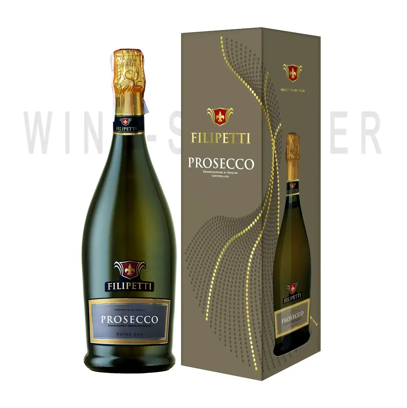 Игристое вино Filipetti Prosecco DOC Extra Dry, gift box 0.75 л