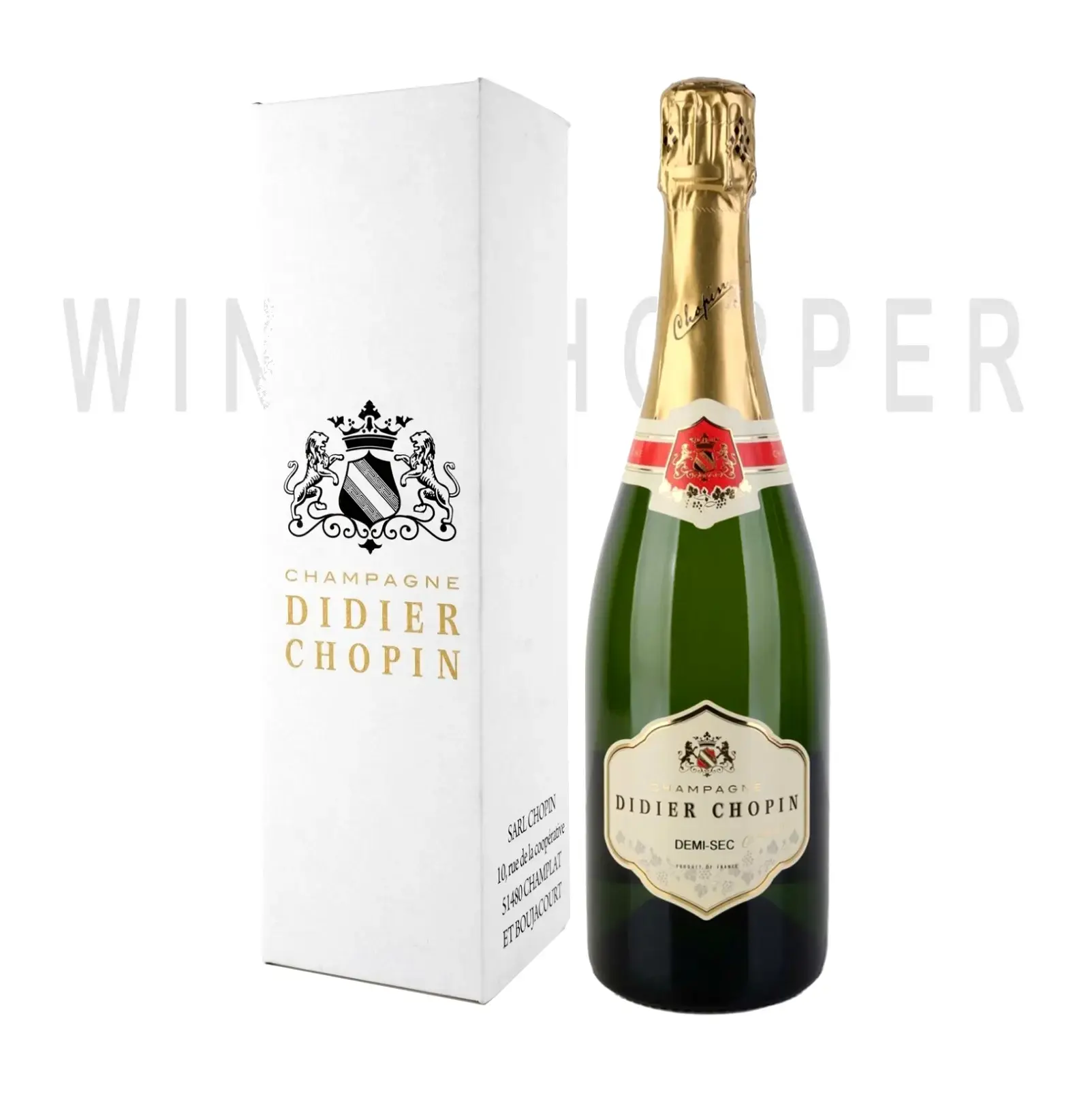 Шампанское Didier Chopin, Demi-Sec, Champagne AOC, gift box 0.75 л