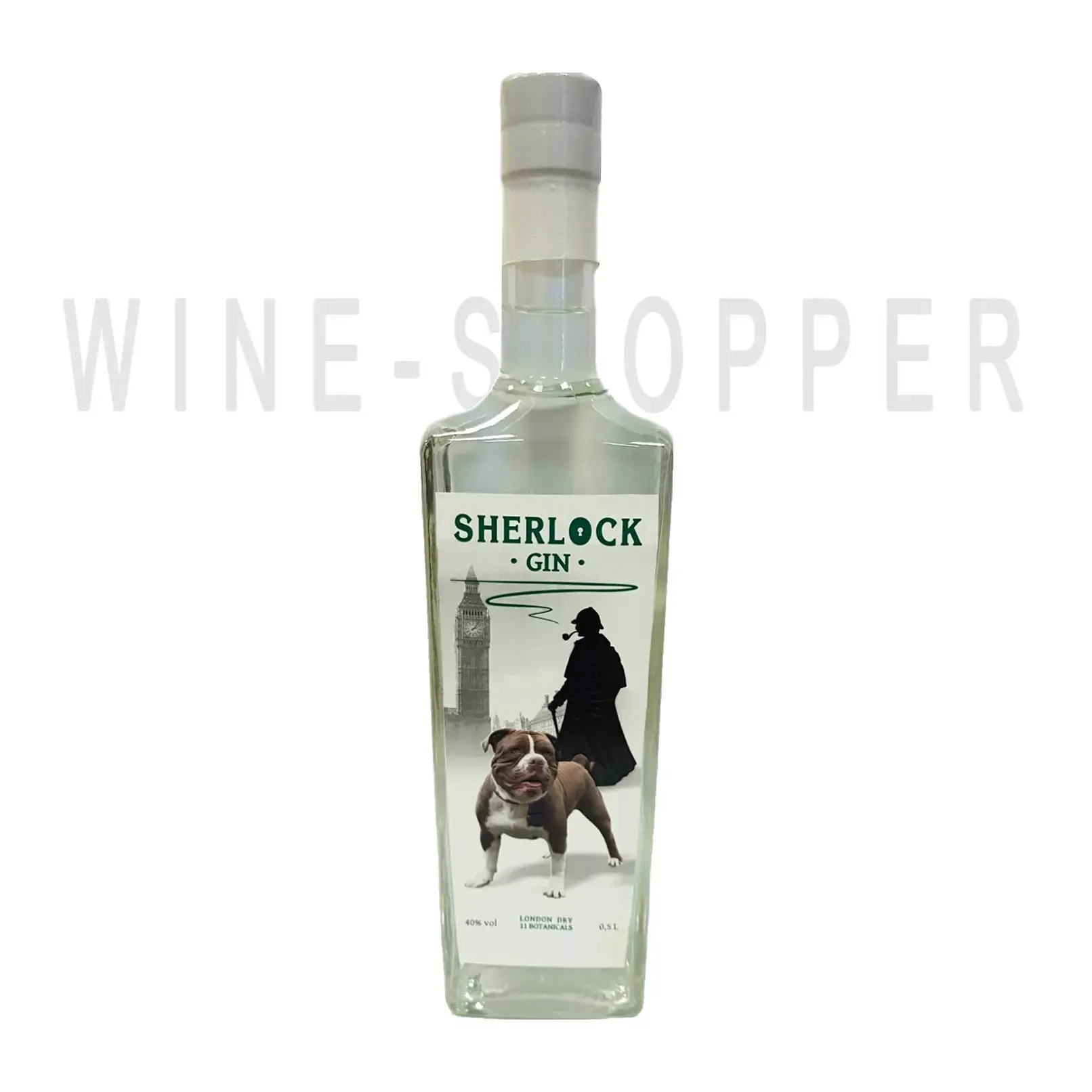 Джин Sherlock Dry Gin, White Label 0.5 л
