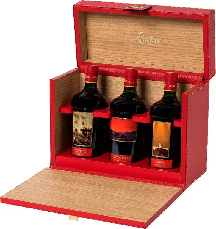 Вино Chateau La Grace Dieu des Prieurs Saint-Emilion Grand Cru AOC, 2014, gift box Luxe of 3 bottles, 0.75 л