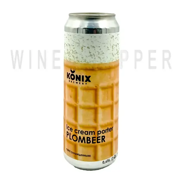 Пиво Konix Brewery, Ice Cream Porter Plombeer, in can 0.45 л