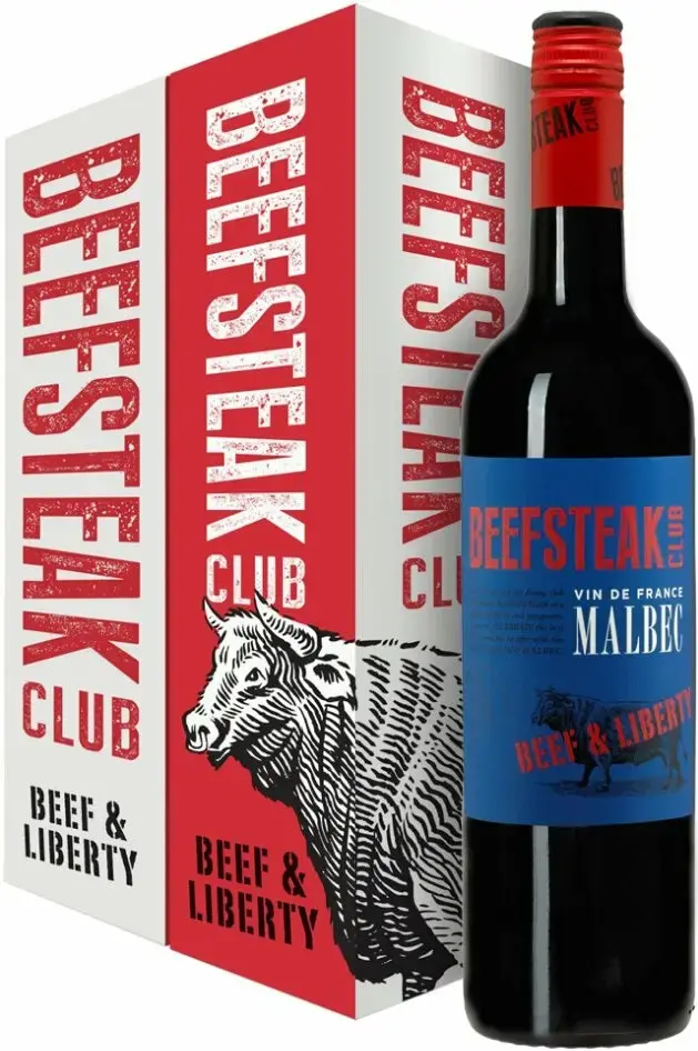 Вино Beefsteak Club, Beef & Liberty, Vin de France Malbec 0.75 л