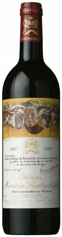 Вино Chateau Mouton Rothschild Pauillac AOC Premier Grand Cru Classe, 1987, 0.75 л