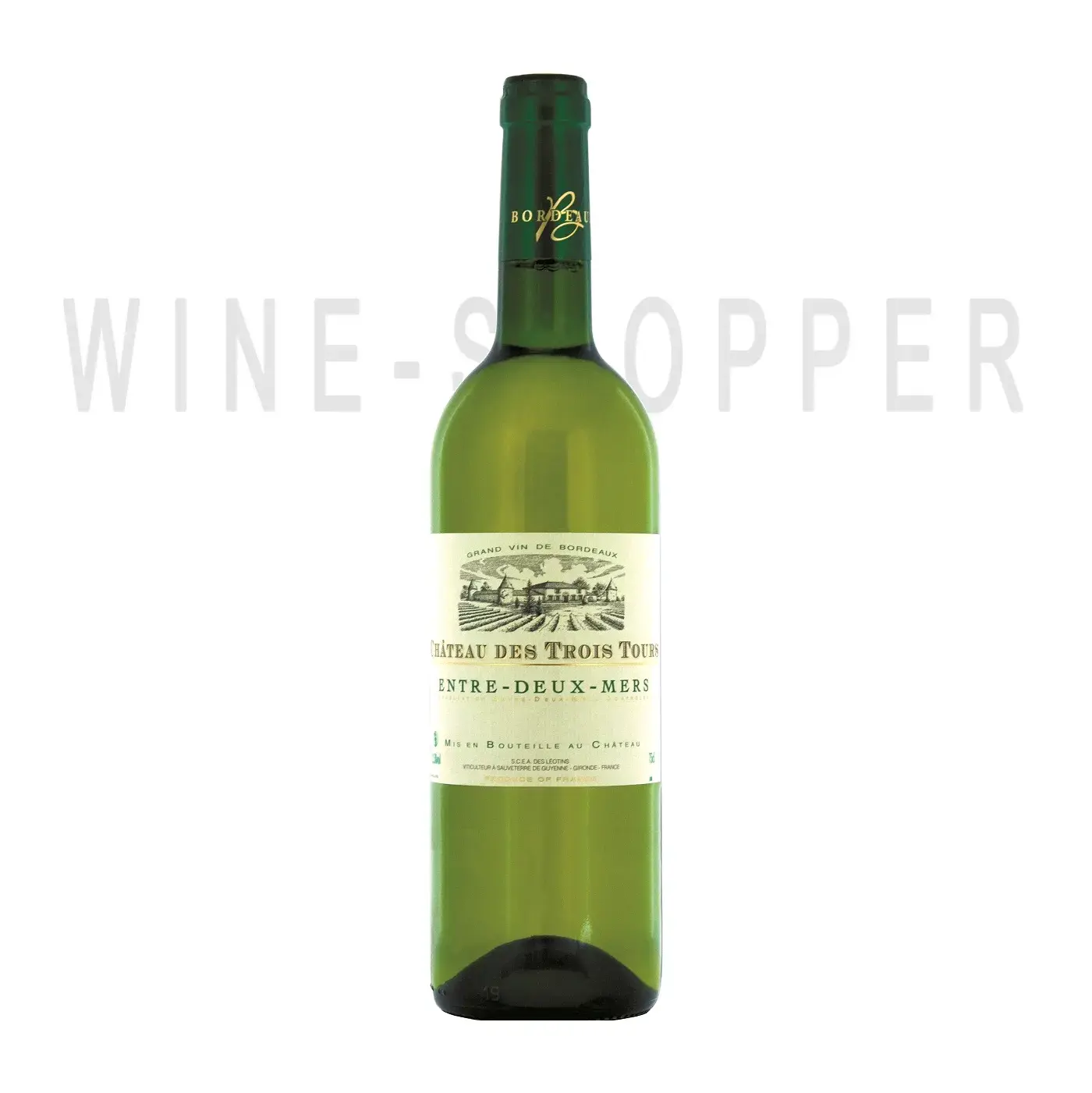 Вино Chateau des Trois Tours Blanc, Entre-Deux-Mers AOC 2018 0.75 л