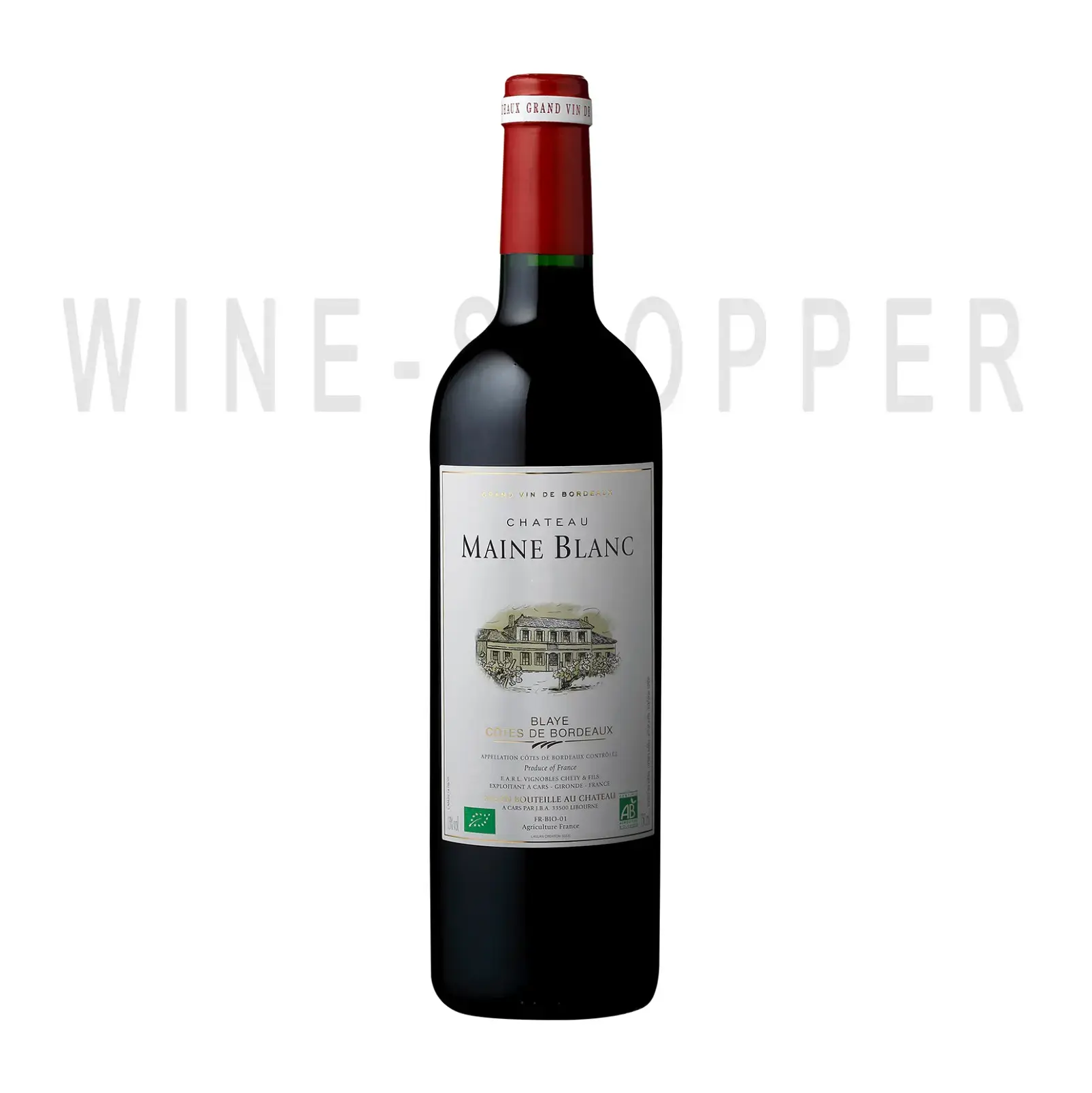 Вино Chateau Maine Blanc Bio Blaye, Сotes de Bordeaux AOС 2015 0.75 л