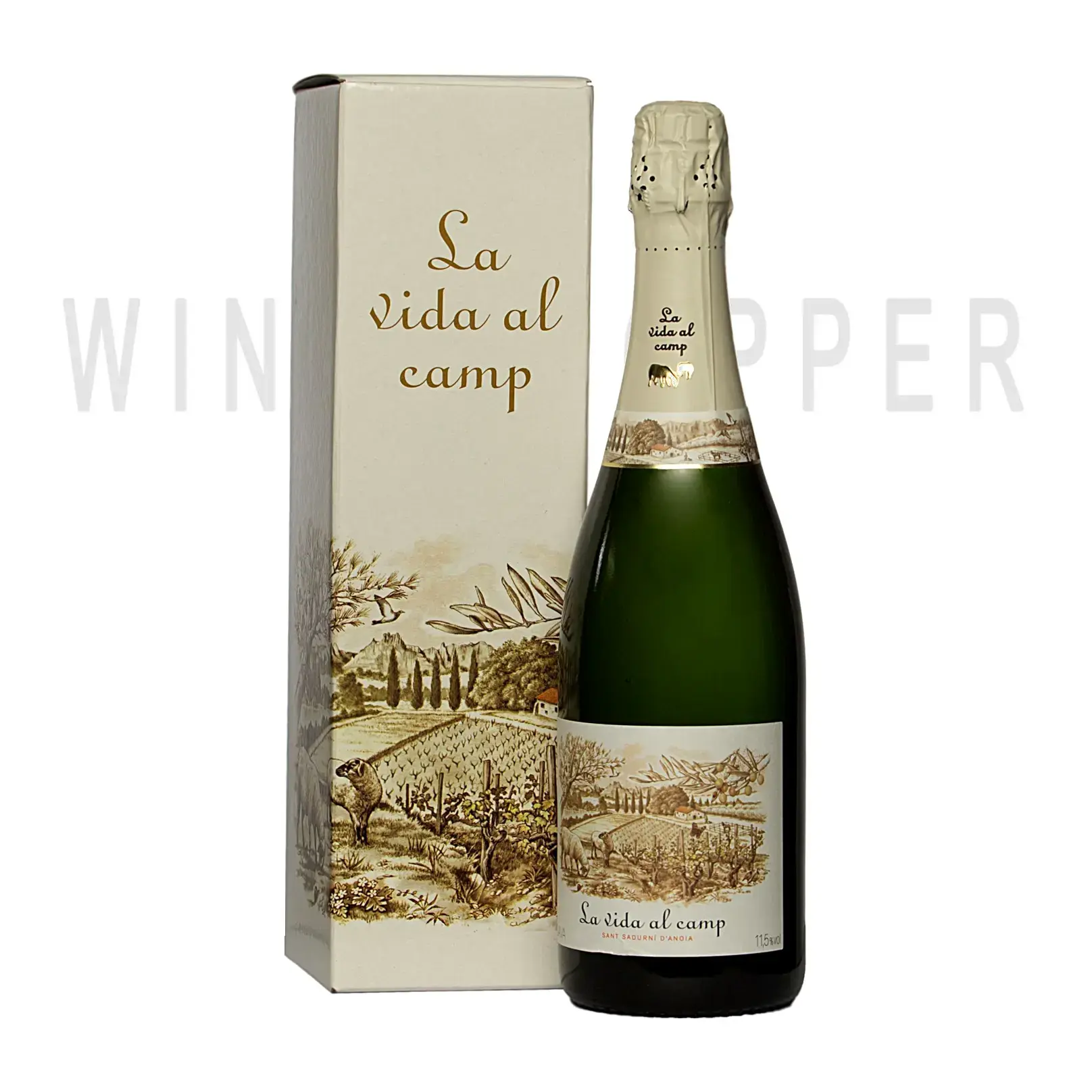 Игристое вино La Vida al Camp, Cava Brut, 2016, gift box 2016 0.75 л