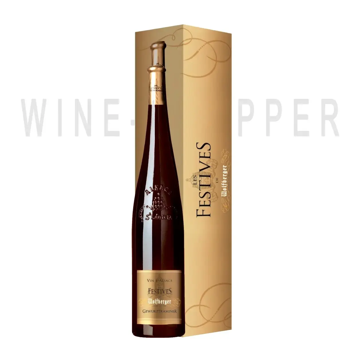 Вино Wolfberger, Les Festives Gewurztraminer, Alsace AOC, 2012, gift box 2012 1.5 л