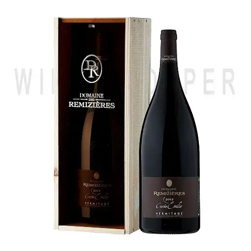 Вино Domaine des Remizieres, Cuvee Emilie, Hermitage AOC Rouge, 2014, wooden box 2014 1.5 л